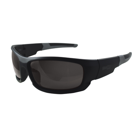 SITEPRO CN21 Comfort 3-Pt Fit Black Safety Eyewear W/ Non-Polarized Smoke Lens 24-CN21B